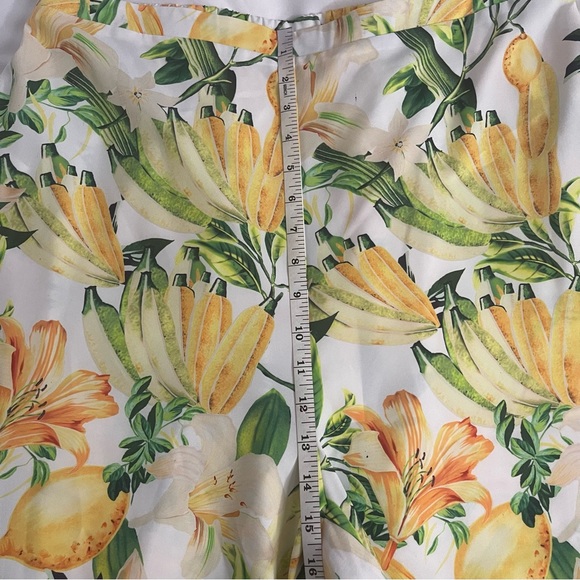 Yellow green cold shoulder smocked top high waisted wide leg pants set - Picture 10 of 12